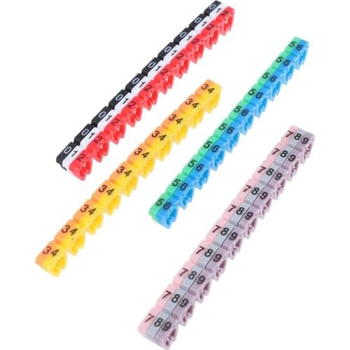 High Quality 100pcs/lot Label Mark Color Numeric Cable for cables CAT5/CAT6