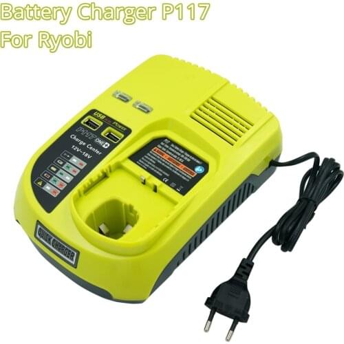 P117 Rechargeable Battery Charger AC100-260V Li-ion Nicd Nimh universal charger for Ryobi Battery P103 P105 P107 P118 USB Ports
