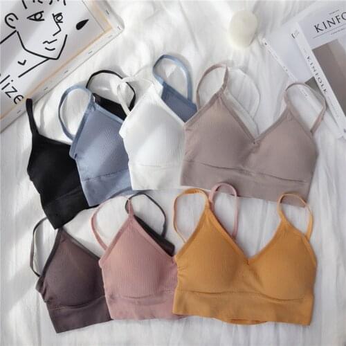 Women Tank Crop Top U Back Crop Top Female Seamless Underwear Sexy Lingerie Women Fitness Padded Camisole Femme