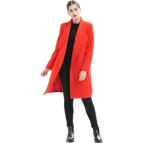 2019 Full Solid Sashes Belt Slim Time-limited Sobretudo Winter Coat Free Hair Autumn And Winter New Loose Woman Long A Overcoat