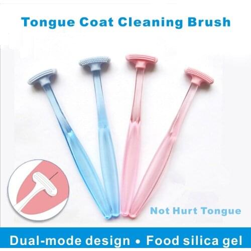 1pcs Soft Tongue Brush Cleaning the Surface of Tongue Oral Cleaning Brushes Tongue Scraper Cleaner Fresh Breath tongue coating