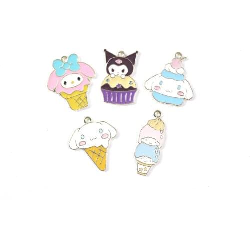 10Pcs Cartoon Figure Enamel Charms Pendants Cute Cone Dogs Metal Charms DIY Bracelet Earrings For Jewelry Making Accessories