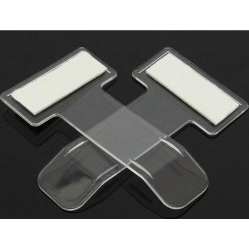 2Pcs 75mm*40mm Car Vehicle Parking Ticket Permit Holder Clip Sticker Windscreen Window Fastener Stickers Kit Car Accessories