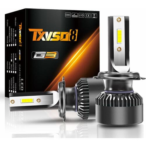 RMAUTO 2Pcs H7 H4 LED Headlight Bulb 110W 10000LM Car Light with Fan Diode Lights 6000K 360 Degree Fog Light Faros Led Para Auto