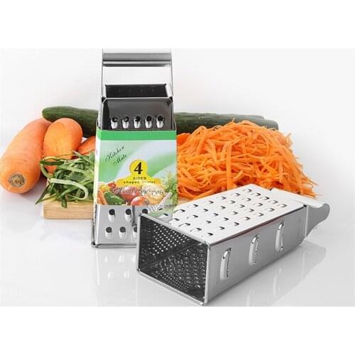 4 Sides Fruit Vegetable Grater Stainless Steel Carrots Potatoes Grater Onion Slicer Fruit Vegetable Scratcher Kitchen Tools