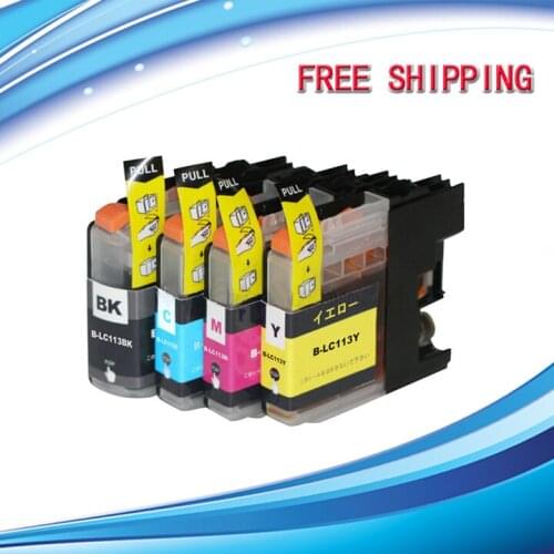 5PCS 2*LC113 BK 1*LC113 C 1*LC113 M 1*LC113 Y compatible printer cartridges ink with chip for MFC-J4510N DCP-J4210N DCP-J4215N