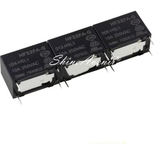 5pcs/lot Relay HF32FA-G-005-HSL1 012-HSL1 024-HSL1 HF32FA-G-003-HSL2 005-HSL2 012-HSL2024-HSL2 3V 5V 12V 24V 4PIN New Original