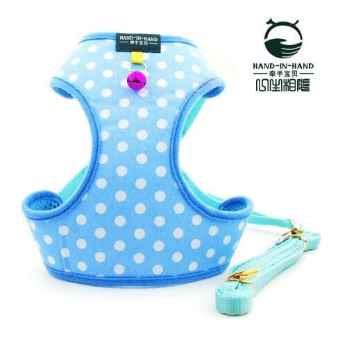 50Pcs/Lot Point Crown Pet Dog Harness With Leashes Lead Chest Strap For Dog