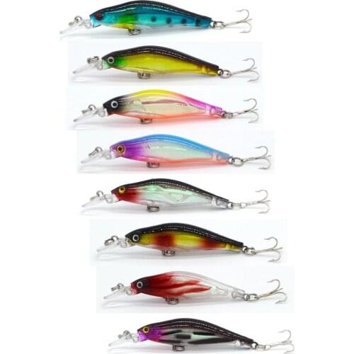 8Pcs/lot Fishing Wobblers Lifelike Fishing Lure Swimbait Crankbait Hard Bait Slow 8cm 6.4g Isca Artificial Lures Fishing Tackle