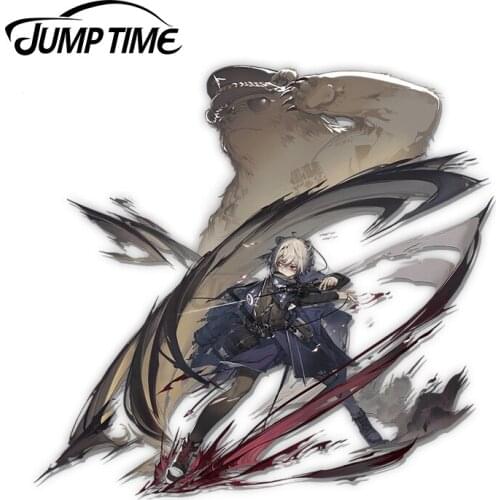 Jump Time 13 x 11cm For Arknights Absinthe Elite2 Anime Waifu Car Stickers Decals Anime Occlusion Scratch Waterproof Vinyl Decor