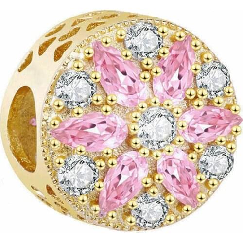 925 Sterling Silver Crystal European Charms Bead Fit Original Bracelets Chain DIY Girl Women Pendant Charm Beads Jewelry Making