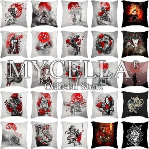 Lady butterfly tiger fish cushion Case Pillow Case japanese Cushion Cover Sofa Pillow Cushion Covers Home Decoration Pillows