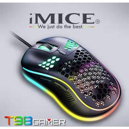 IMICE T98 6-Key Wired RGB Luminous Gaming Mouse USB Hollow Wired Mouse Suitable For PC Laptop