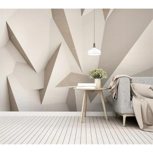 Wellyu Customized wallpaper 3d Nordic minimalist personality abstract geometric relief stereo TV background wallpaper