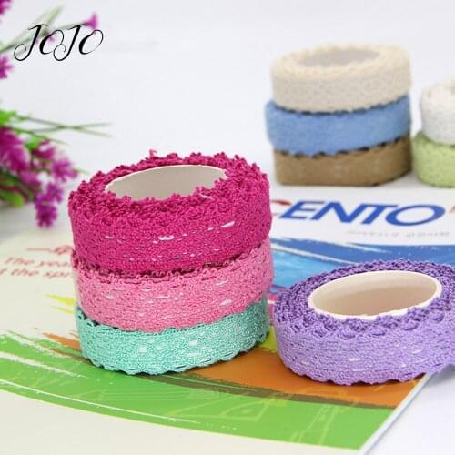JOJO BOWS 18mm 2y Lace Cotton Hemp Ribbon For Needlework Hollow Tape For DIY Handmade Craft Material Home Textile Decoration