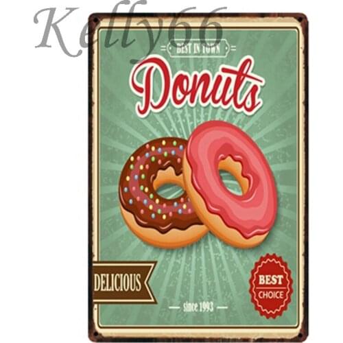 [ Kelly66 ] DONUTS Metal Posters Decor for store Room Hotel Drop shipping y-1508