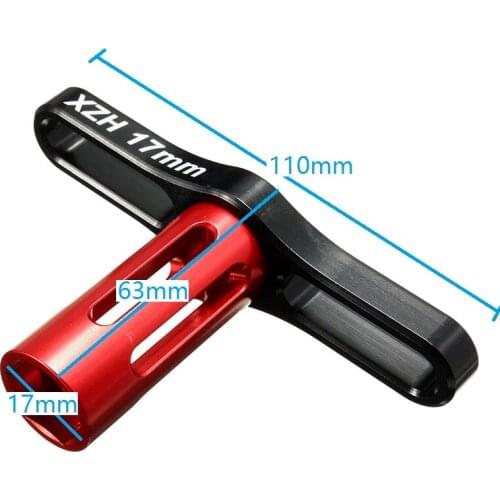 HOT Sale XZH Wheel HEX Nuts Sleeve Wrench 17mm Metal Tools RC Car 1/8 Black&Red