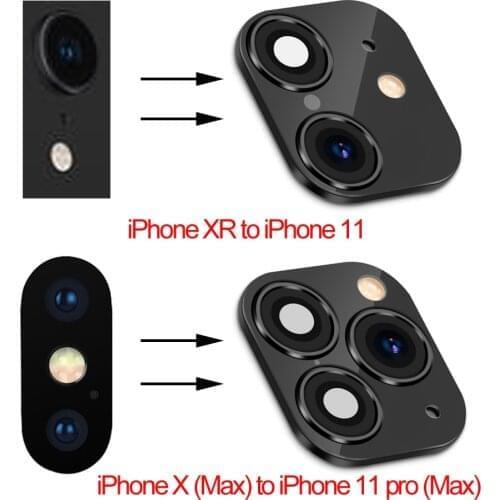 Fake Camera Lens Sticker Seconds For iPhone Phone Upgrade Screen Protector for iPhone X / XS Max Change to iPhone 11 pro Max