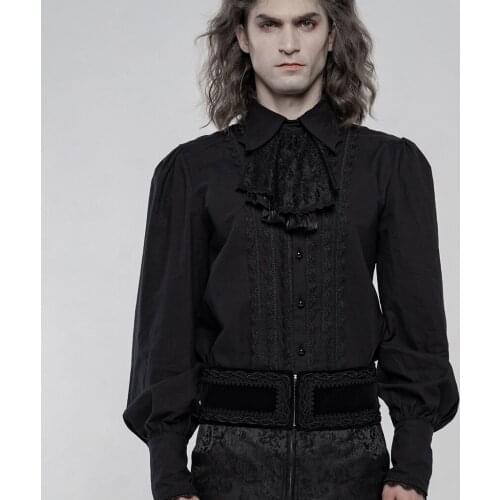 PUNKRAVE Mens Gothic Girdle Exquisite Vintage High-grade Weft Velvet Party Banquet Gown Corset