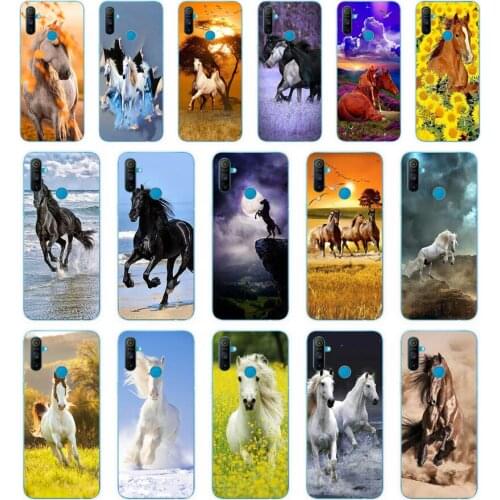 289SD horse Soft Silicone Tpu Cover phone Case for OPPO A1K A5S A7 AX7 A5 A9 2020 Realme 3 Pro C3 Case
