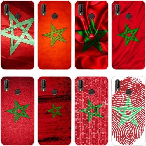 47H Morocco Flag Soft Silicone Tpu Cover Case for huawei Nova 3 3i p smart