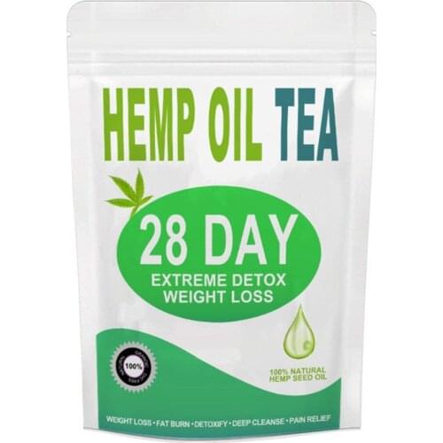 HFU Natural Hemp Oil slimming Detox Tea Herbal Cleanse Burn Fat Weight Loss Cleanse Intestines