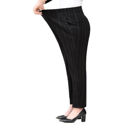 2021 New Winter Women Trousers High Waist Elastic Straight Pants LooseThick Warm Women Pants