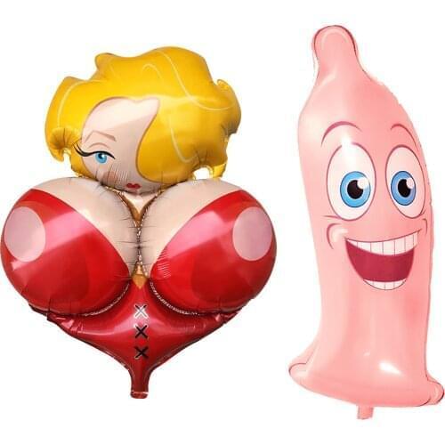 Novelty Funny Inflatable Blow Up Penis/Boob Balloons Fun Hen Party Supplies Bachelorette Bachelor Parties Adult Fancy Joke Toy