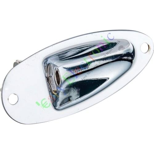 Wholesale and retail 2pc Silver Electric Guitar Bass Socket Boat Shape for Output Plug ST SQ Parts free shipping