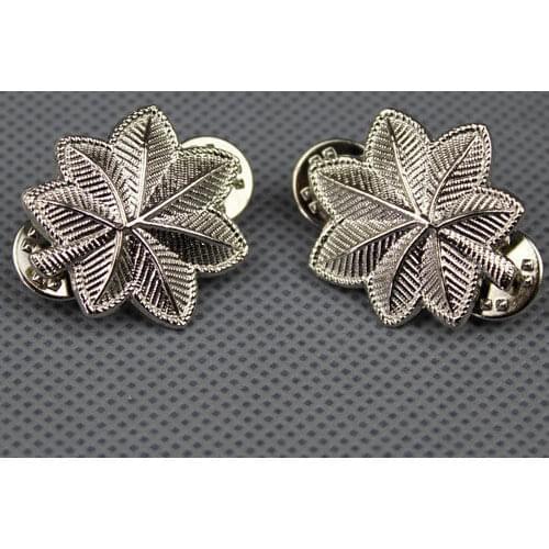 PAIR US ARMY A PAIR OF LT COLONEL RANK INSIGNIA BADGE SILVER