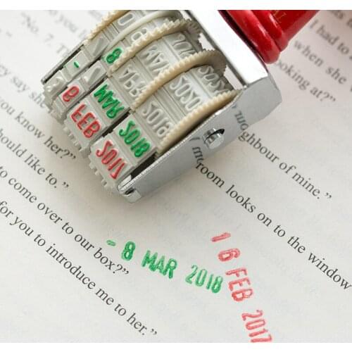 Post Love Vintage Plastic Rolling Stamp Month Date DIY Wheel Stamps Diary Album Scrapbooking Stationery High Quality 45 x 95mm