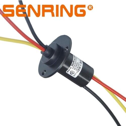 Wind generator slip rings 30A current 3 circuits OD 22mm with flange