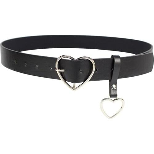Women belt Fashion PU Leather Metal Heart Pin Buckle belt Party Dress Decor Waistband Women belt feminino cinturones