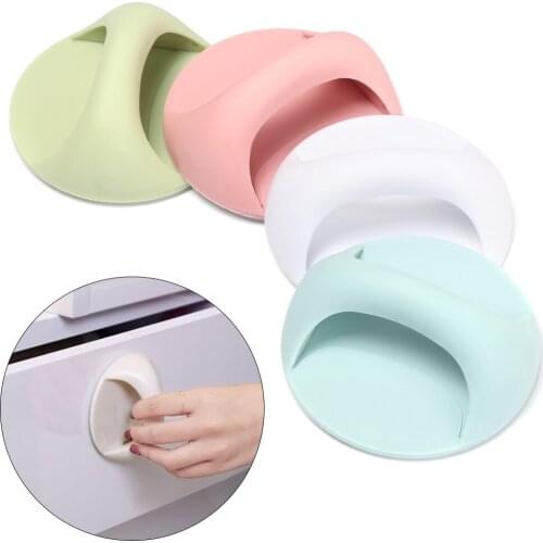 Self-adhesive Round Plastic Knobs Multi-purpose Multicolor Wardrobe Pulls Auxiliary Furniture Knobs Door Handles Hardware
