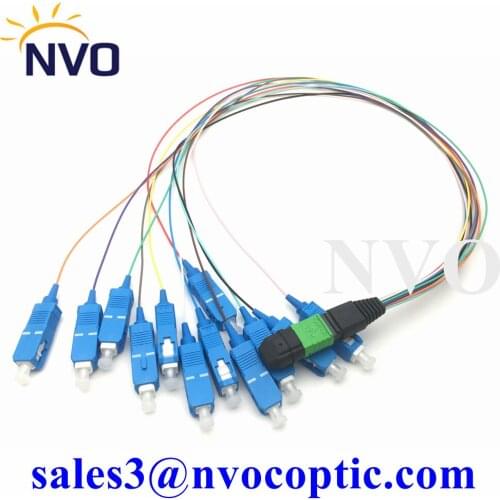 Senko Fe-MPO/MTP Branch 12 SC UPC 0.9mm SM Pigtails Breakout 50CM Fiber Optic Patchcord Fanout Multi-core Cable For Data Center