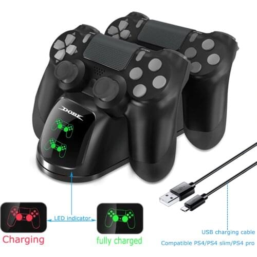 PS4 Games USB Charger Charging Dock Station Stand for Sony Playstation 4 PS4 / PS4 Pro / PS4 Slim Controller