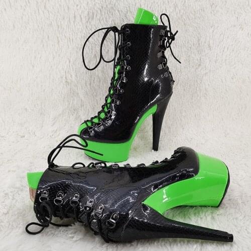 Leecabe 15CM/6inches fashion for lady High Heel platform Boots Pole Dance boot