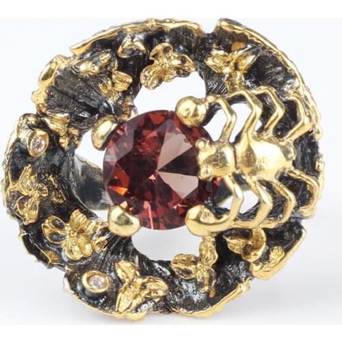 Diaspore Scorpion Shaped Sterling Silver Jewerly ring for Women Zultanite S925 handmade ring Design