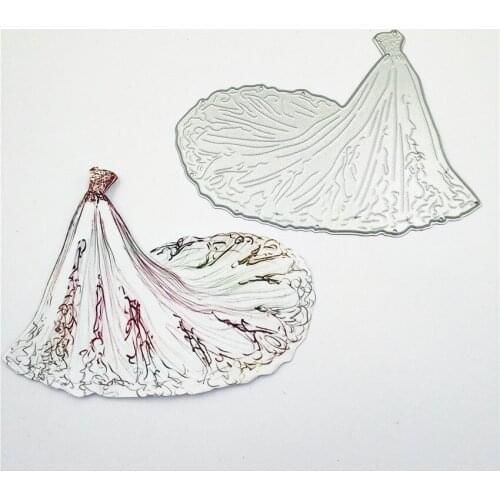 10.5x8cm Skirt wedding dress die Cutting dies metal crafts paper die-cutting /DIY embossing Easter Halloween Scrapbooking