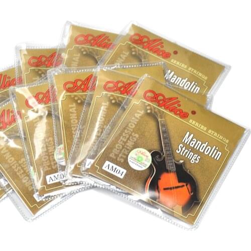 10 Sets Alice AM04 Mandolin Strings Steel Strings Coated Copper Alloy Winding