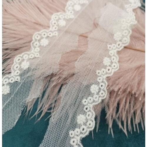 10 Meters High Quality Ivory Cotton Lace Ribbon LaceTape Trims Lace Trimmings For Sewing Decoration African Lace Fabric