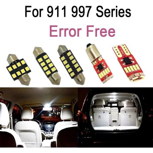 12pc X Canbus Error free LED lamp Interior dome bulb Light Kit For Porsche for 911 997 series (2005-2011)