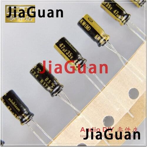 20pcs NICHICON KW 35V47UF 5X11MM audio electrolytic capacitor 47uF/35v kw 85 degrees FW upgrade version 47uF 35V