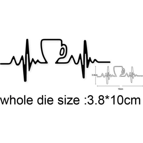 2020 new Craft dies Coffee Cup ECG Frame Metal Cutting Dies Stencils for DIY Scrapbooking dies Embossing Album Paper Card Making