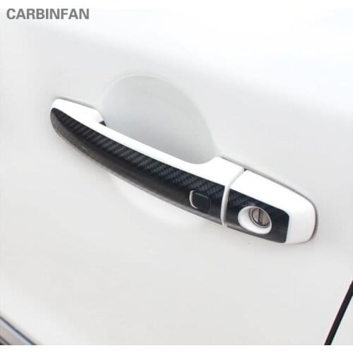 4pcs For Suzuki Vitara 2015 2016 2017 Carbon fiber Car Sticker Door Handle Covers Trim Side Door Handle Cover Stickers C304