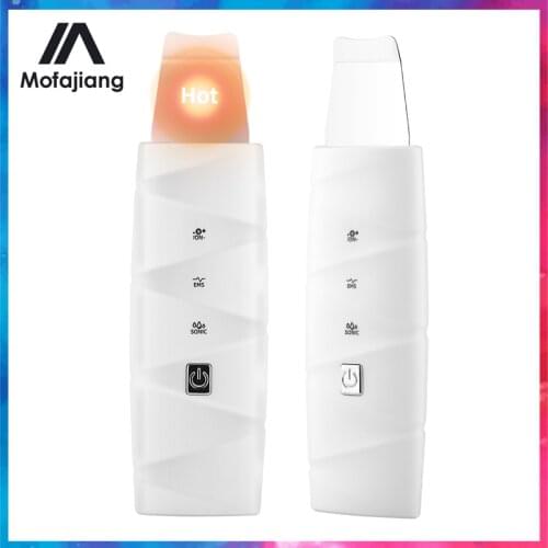 45°C Heat Skin Scrubber Ultrasonic Facial Deep Cleaning Electric Peeling Shovel Blackhead Removal Pore Face Cleaner Constant