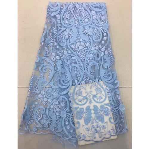 5yards/lot SYJ-7151 nigerian embroidery lace french african lace fabric for bridal dress