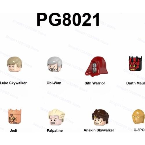 8pcs/set Obi-wan Darth Maul Palpatine C-3po Anakin Assemble Building Blocks Bricks Star Model Figures Wars Toy Children PG8021