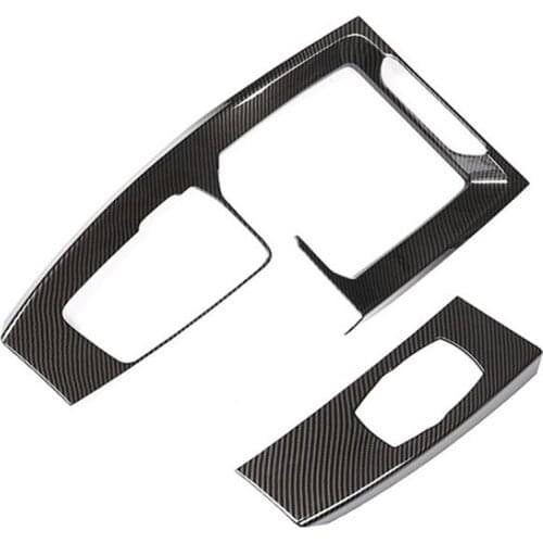 For X3 X4 G01 G02 Accessories 2018-2020 Car Center Console Gear Shift Panel Multimedia Button Cover Trim,Carbon Fiber