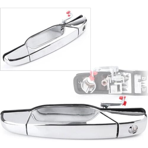 Car Exterior Door Handle Cover For Chevy Cadillac Tahoe Gmc Yukon Sierra Denali Xl 2007-2013 Chrome Front Left LH Driver